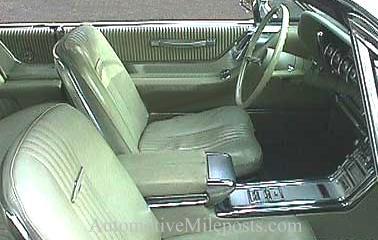 1964 Ford Thunderbird Hardtop interior with accessory door handle (interior shown in Light Gold vinyl)