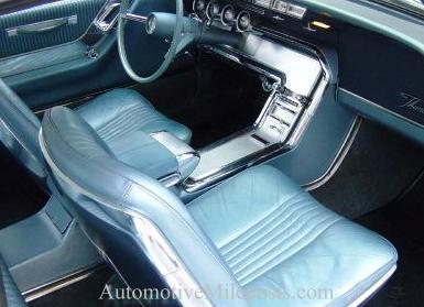 1964 Ford Thunderbird Hardtop interior with accessory door handle (interior shown in Light Blue leather)