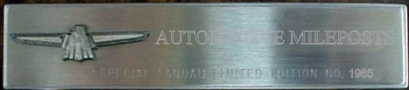 Special Landau Personalized Numbered Nameplate